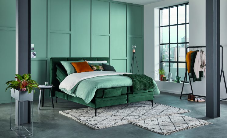 Beter bed-slaapkamer-groen-groentinten