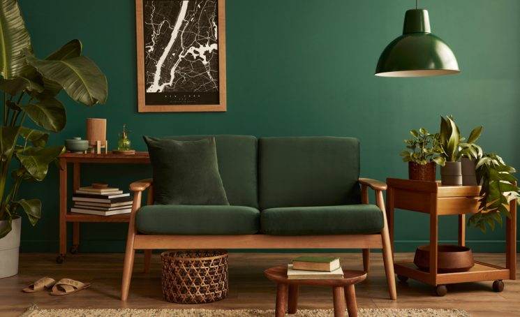 Stylish,Living,Room,In,House,With,Modern,Retro,Interior,Design,